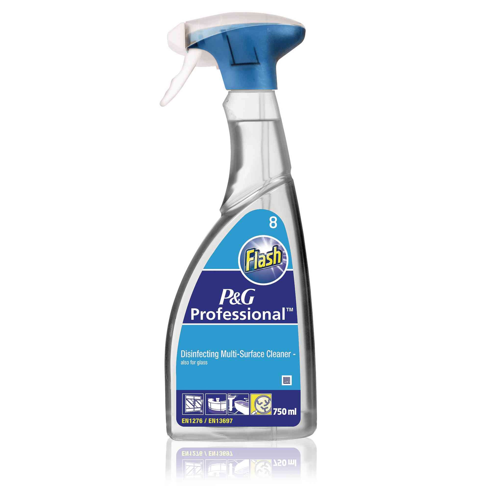Flash Disinfecting Multi-Surface and Glass Cleaner - 6 x 750ml